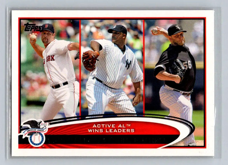 Baseball card featuring Tim Wakefield, CC Sabathia, and Mark Buehrle for trading cards