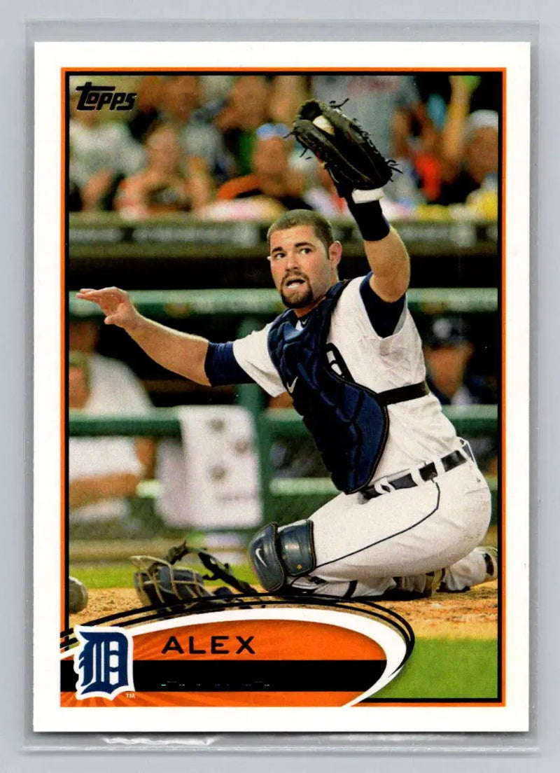 Baseball card of Alex Avila from 2012 Topps #213b for Detroit Tigers collectors