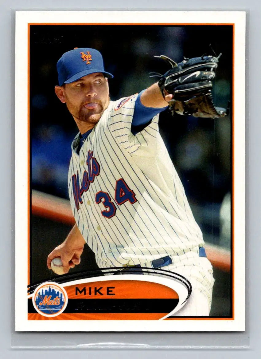2012 Topps #214a Mike Pelfrey New York Mets baseball card collectible item