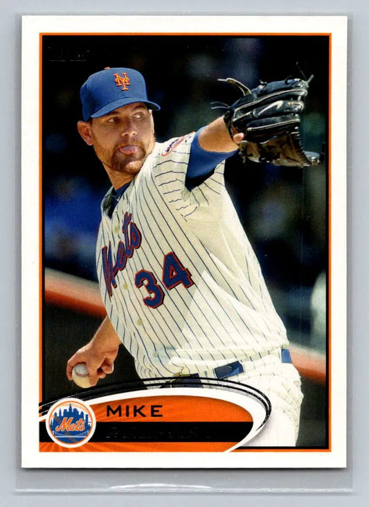 2012 Topps #214a Mike Pelfrey New York Mets baseball card collectible item