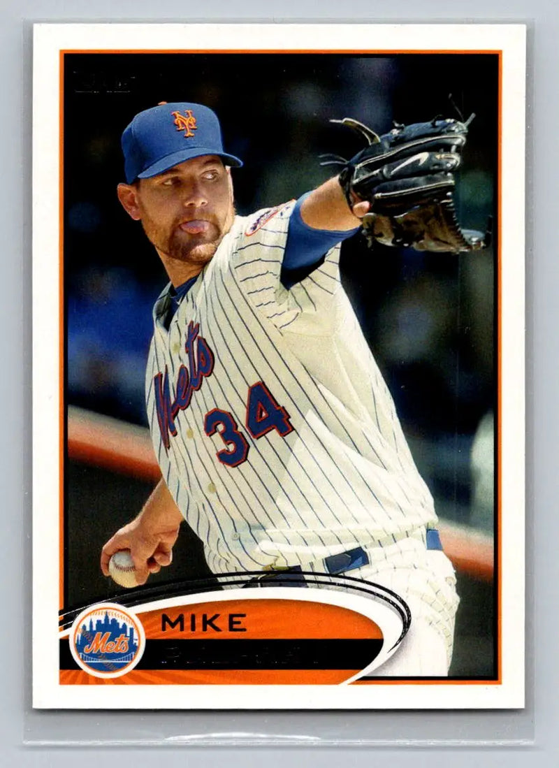2012 Topps #214a Mike Pelfrey New York Mets baseball card collectible item