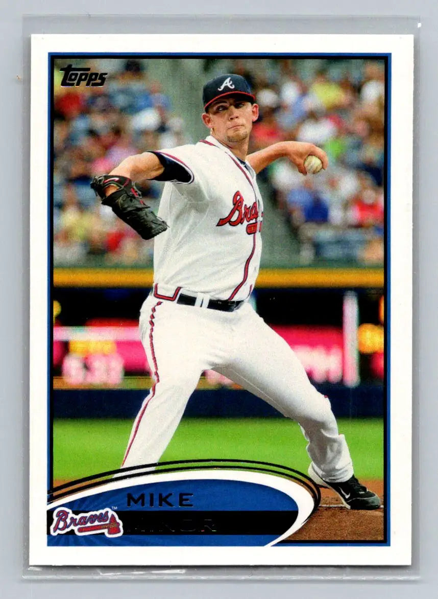 Baseball card of Mike Minor from 2012 Topps #227b featuring the Atlanta Braves