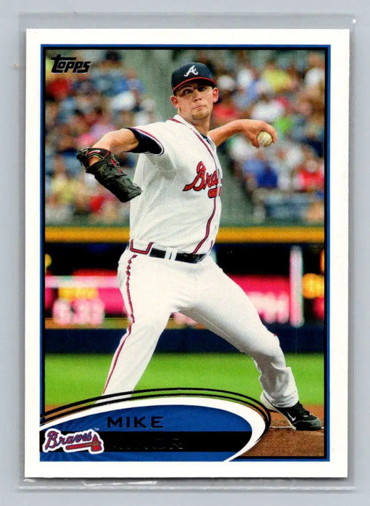 Baseball card of Mike Minor from 2012 Topps #227b featuring the Atlanta Braves