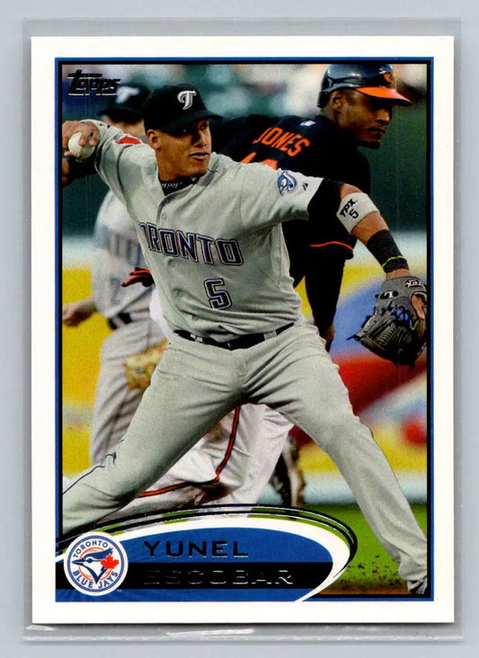 2012 Topps #229a Yunel Escobar Toronto Blue Jays baseball card for collectors