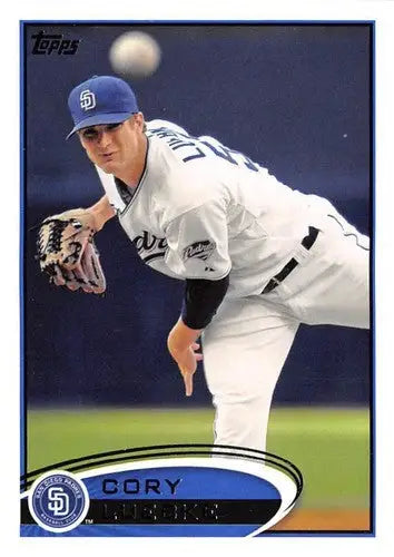 Baseball card of Cory Luebke NM-MT from 2012 Topps original gloss Padres ID 72340