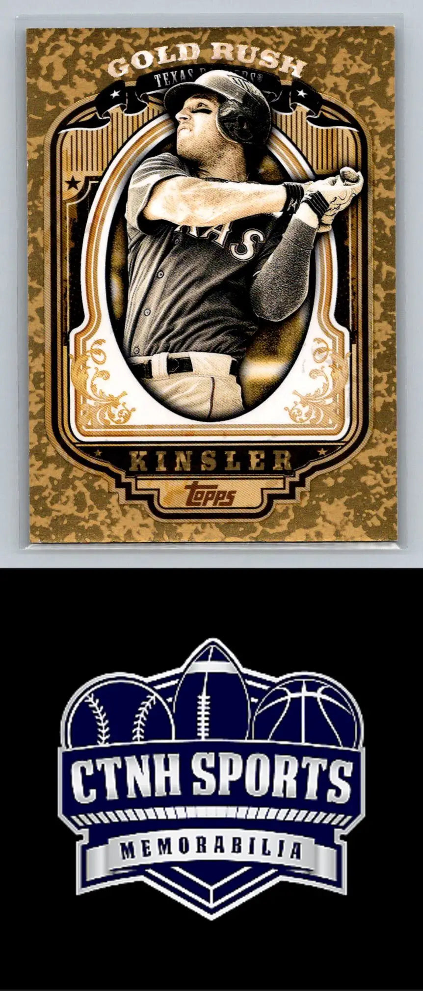 Ian Kinsler Gold Rush Wrapper Redemption baseball trading card for Texas Rangers