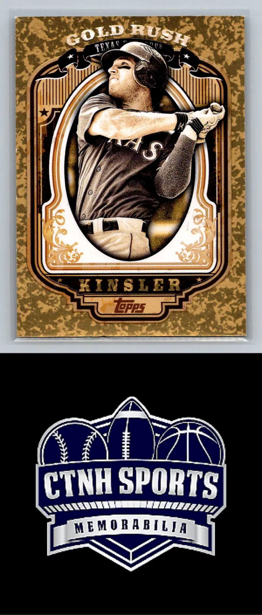 Baseball trading card of Ian Kinsler from the 2012 Topps Gold Rush Wrapper Redemption
