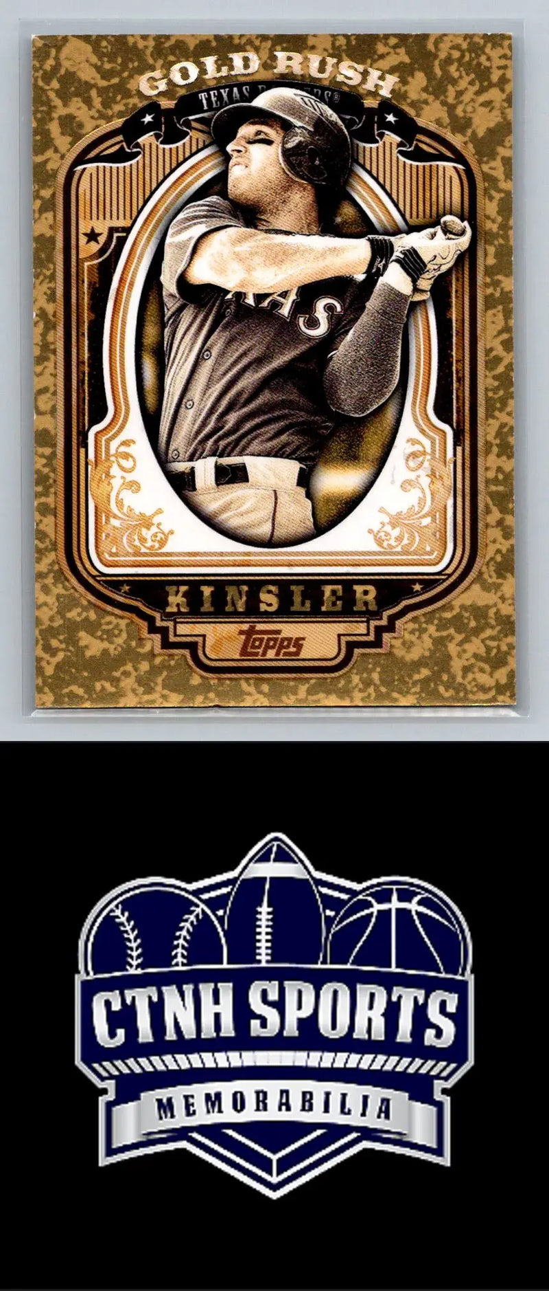 Baseball trading card of Ian Kinsler from the 2012 Topps Gold Rush Wrapper Redemption