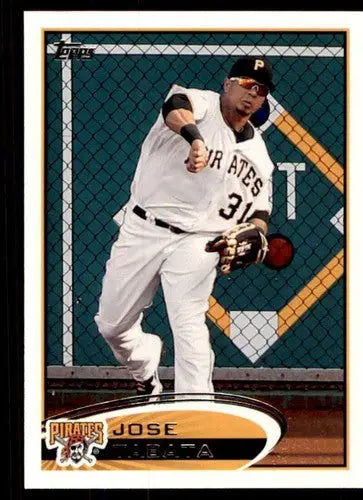 Baseball card of Jose Tabata with original gloss, 2012 Topps NM-MT Pirates