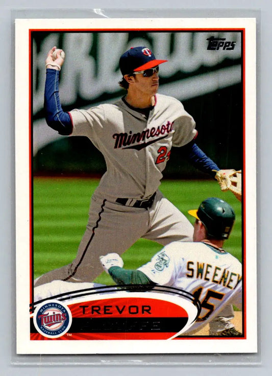 Baseball card of Trevor Plouffe from 2012 Topps #249a Minnesota Twins