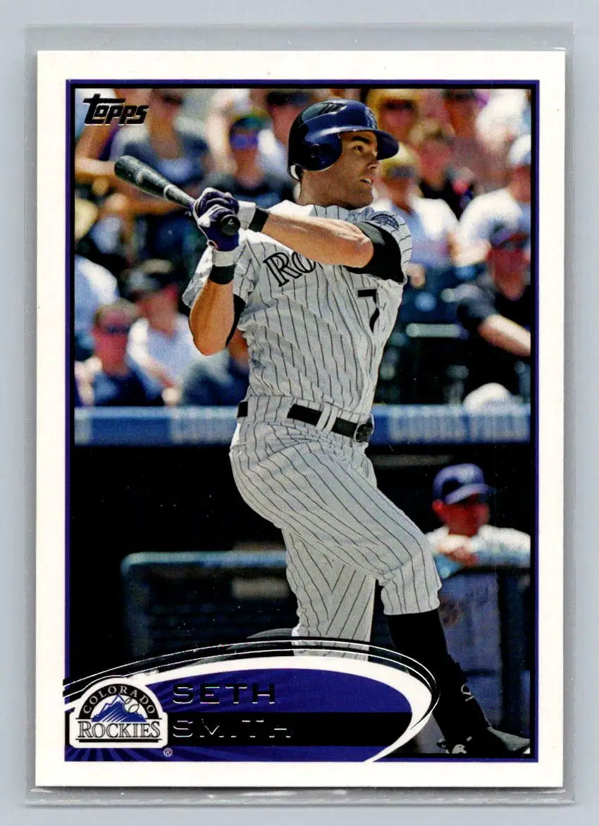 2012 Topps Seth Smith baseball card 257a Seth Smith Colorado Rockies collectible