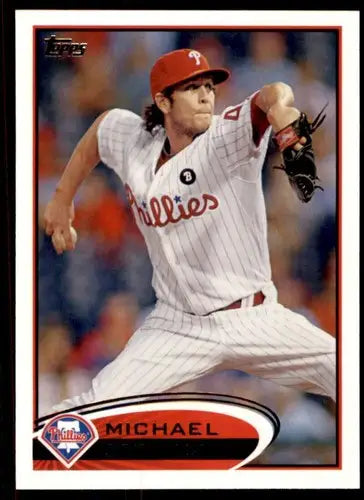 Baseball card of Michael Stutes with original gloss, 2012 Topps NM-MT Phillies