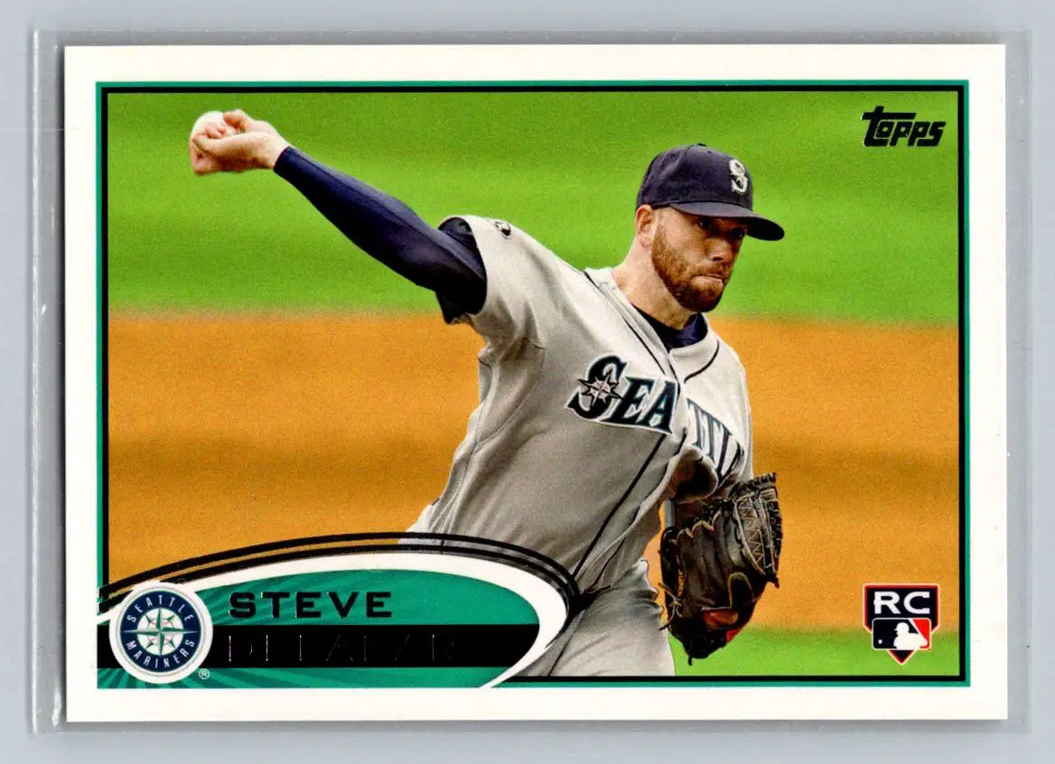 Baseball card of Steve Delabar Seattle Mariners Rookie 2012 Topps #263b