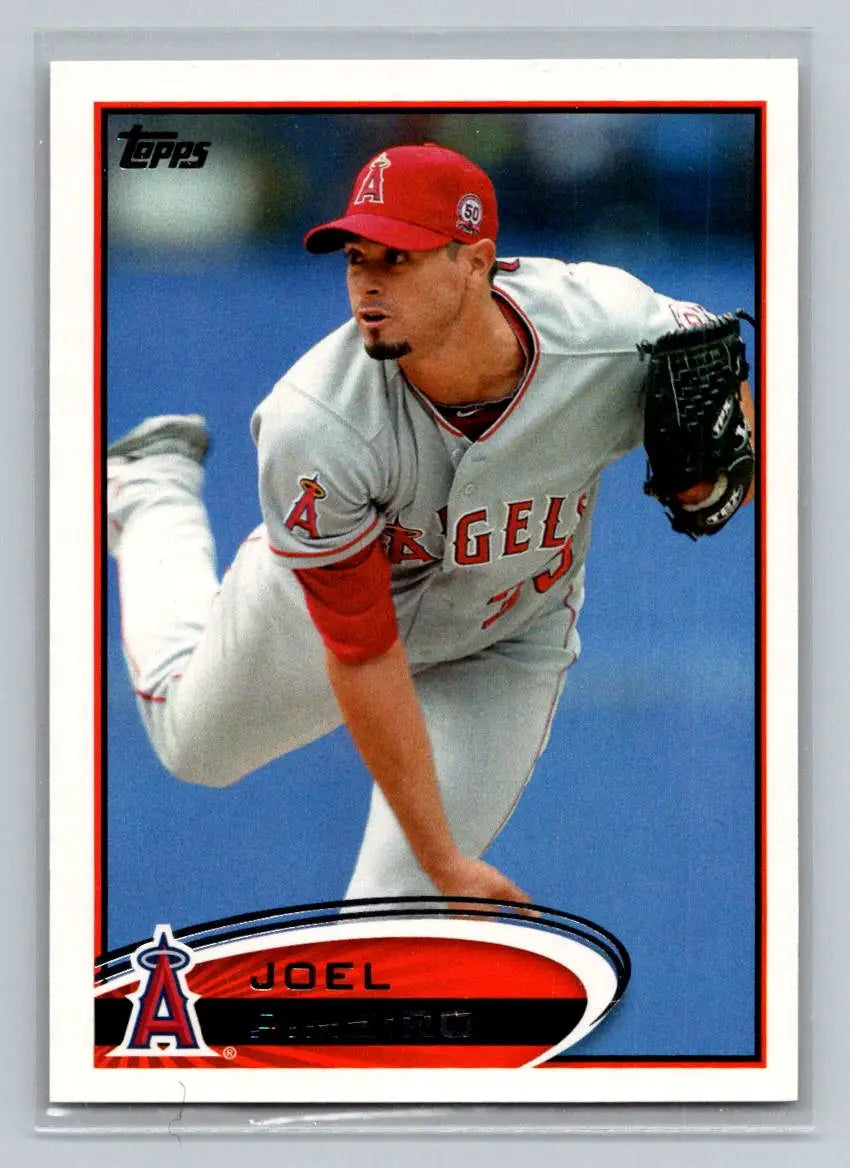 Baseball card featuring Joel Pineiro from 2012 Topps #267a Los Angeles Angels