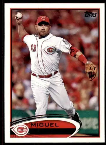 Baseball card featuring Miguel Cairo in original gloss from 2012 Topps NM-MT Reds