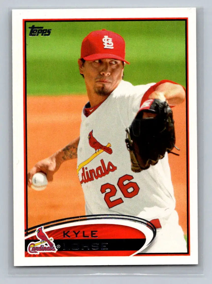 2012 Topps #26a Kyle Lohse St. Louis Cardinals baseball card featuring Kyle Lohse