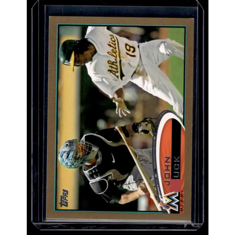 2012 Topps #27 John Buck NM-MT Miami Marlins Baseball Card - Baseball Card Single