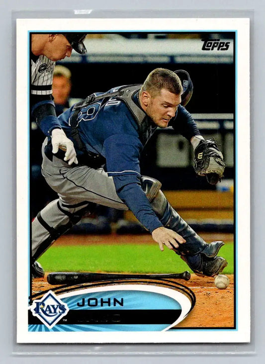 Baseball card of John Jaso Tampa Bay Rays 271b John Jaso from 2012 Topps series