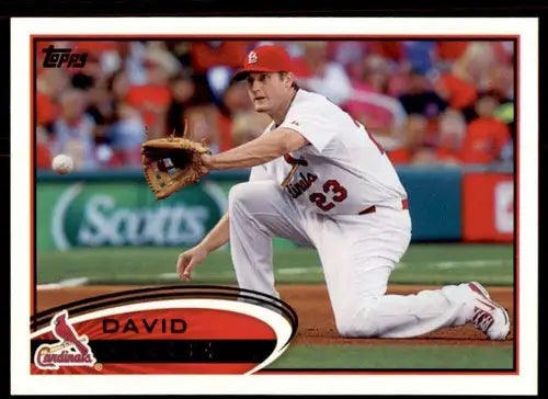 Baseball card featuring David Freese with original gloss, 2012 Topps #273 NM-MT