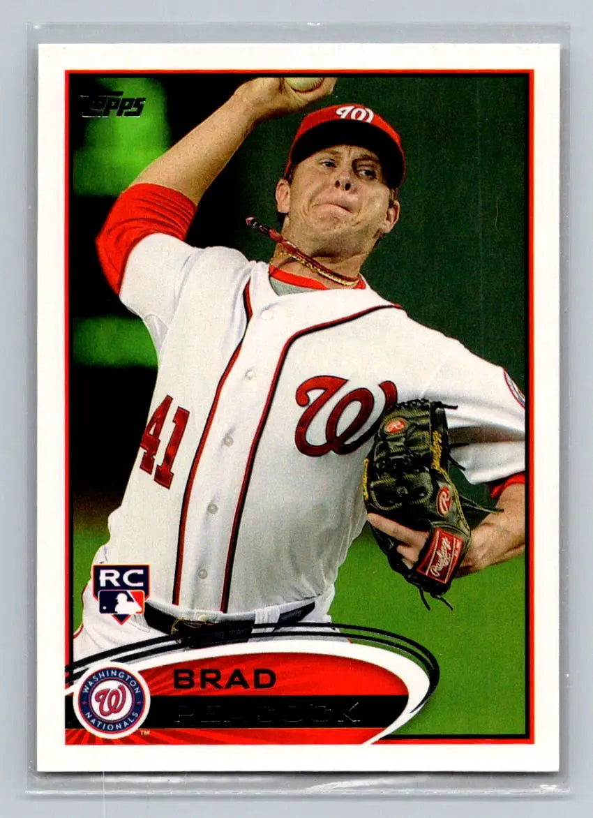 Brad Peacock baseball card 275a Washington Nationals rookie collectible image