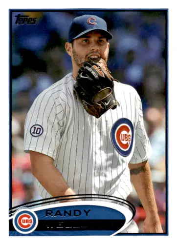Original gloss baseball card of Randy Wells from 2012 Topps #278 Cubs