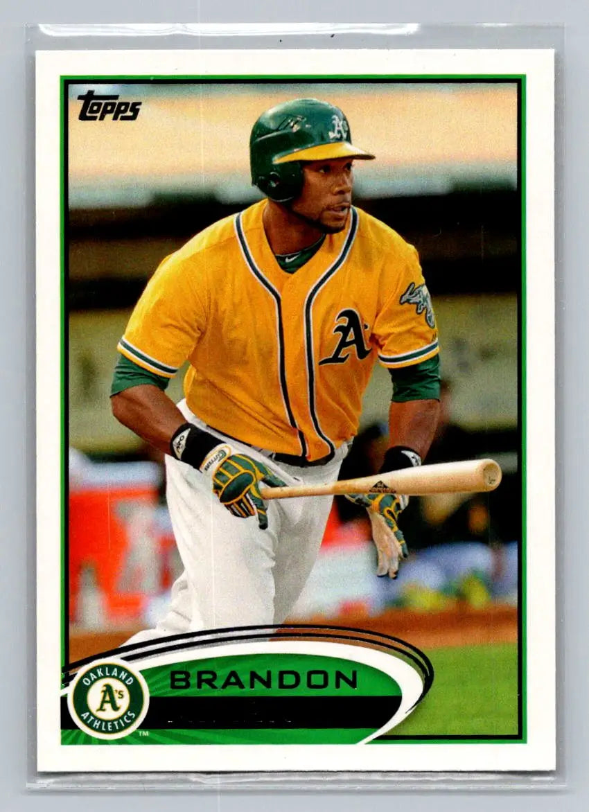 Baseball card featuring Brandon Allen from 2012 Topps #283a Oakland Athletics