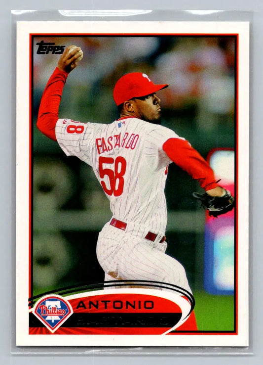 Baseball card of Antonio Bastardo 287a Antonio Bastardo Philadelphia Phillies 2012 Topps