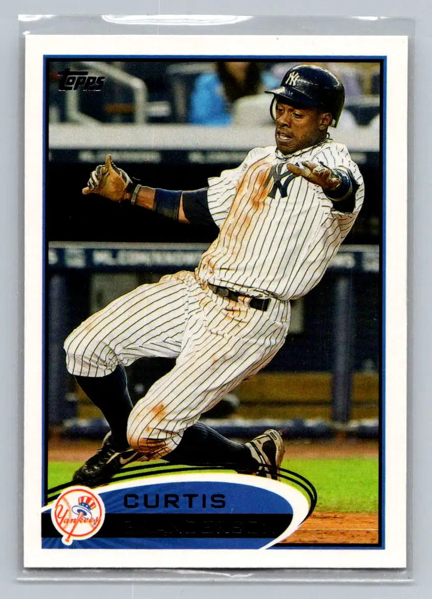 2012 Topps Curtis Granderson baseball card 290a Curtis Granderson Yankees product