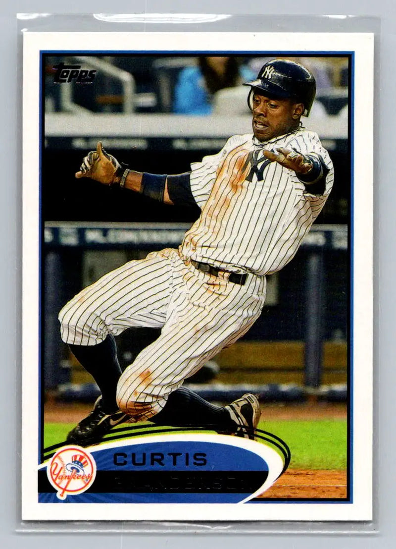 2012 Topps Curtis Granderson baseball card 290a Curtis Granderson Yankees product