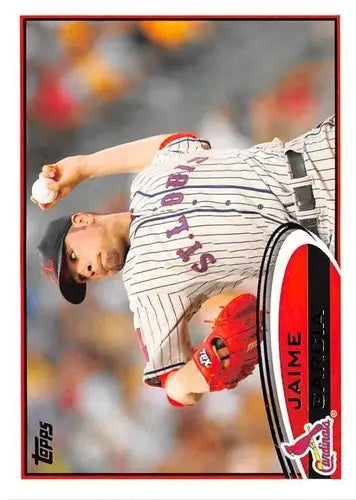 Original gloss baseball card of Jaime Garcia NM-MT from 2012 Topps Cardinals