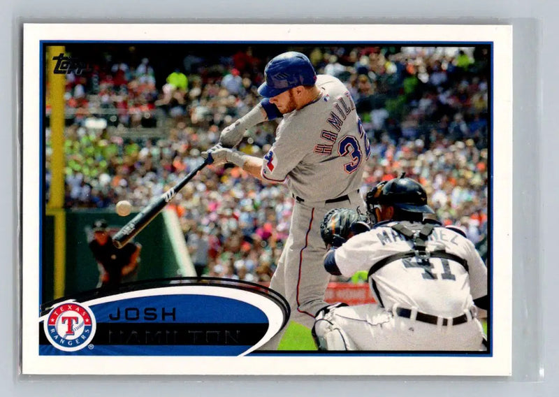 Josh Hamilton baseball card from 2012 Topps #300a featuring Texas Rangers player