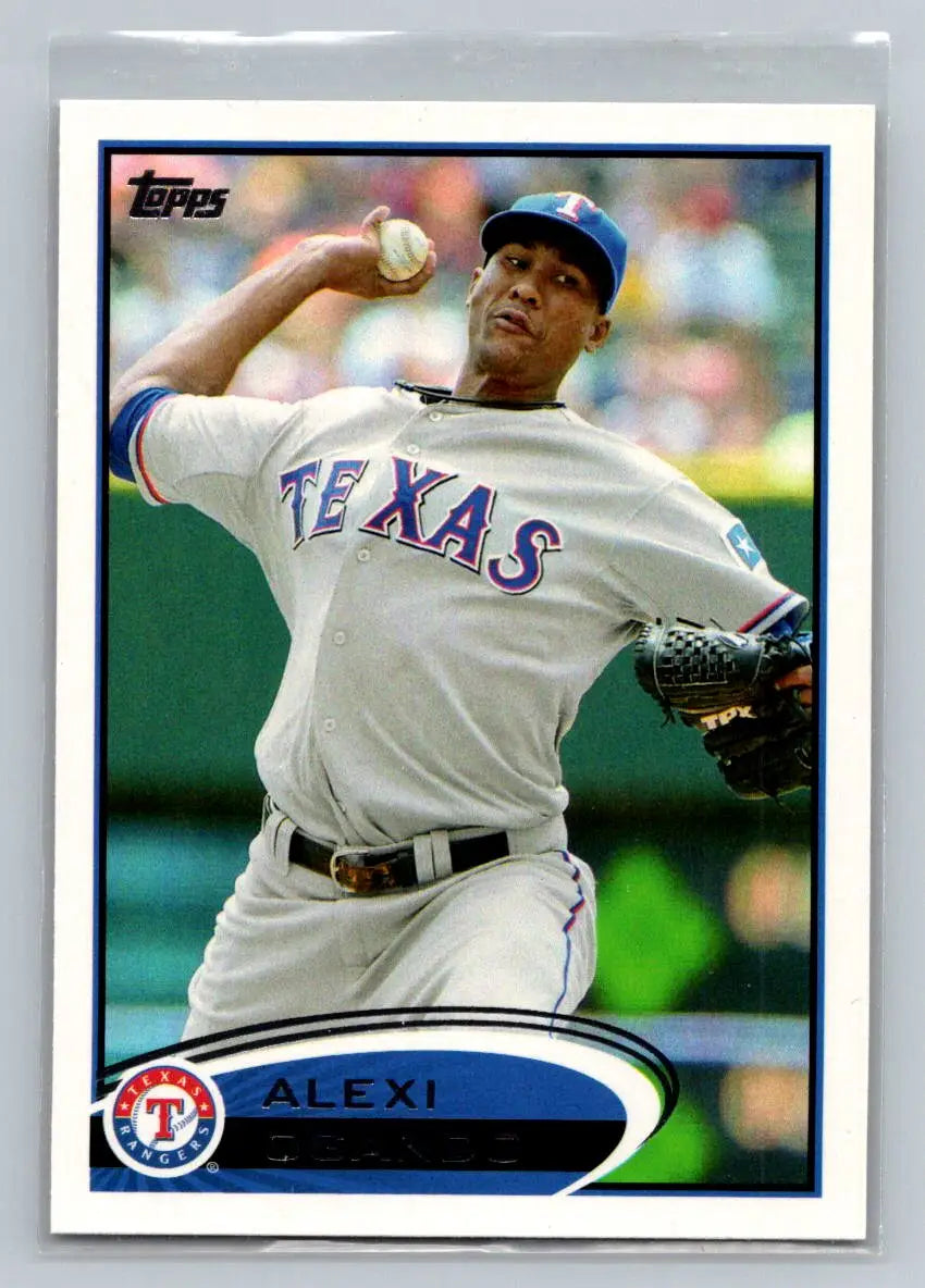 Alexi Ogando baseball card from 2012 Topps #301a Texas Rangers collection