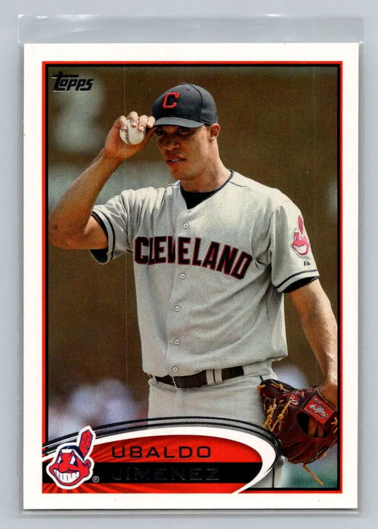 Ubaldo Jimenez baseball card 306a Ubaldo Jimenez Cleveland Indians 2012 Topps #306a