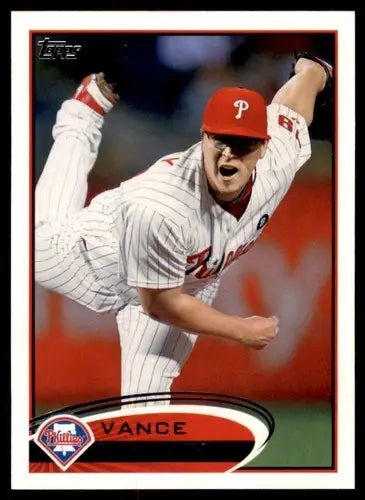 Baseball card featuring Vance Worley pitcher in original gloss NM-MT condition