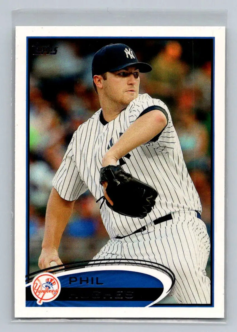 Phil Hughes baseball card 2012 Topps #313a Phil Hughes New York Yankees