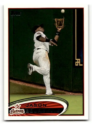 2012 Topps Jason Bourgeois baseball card with original gloss and near mint condition