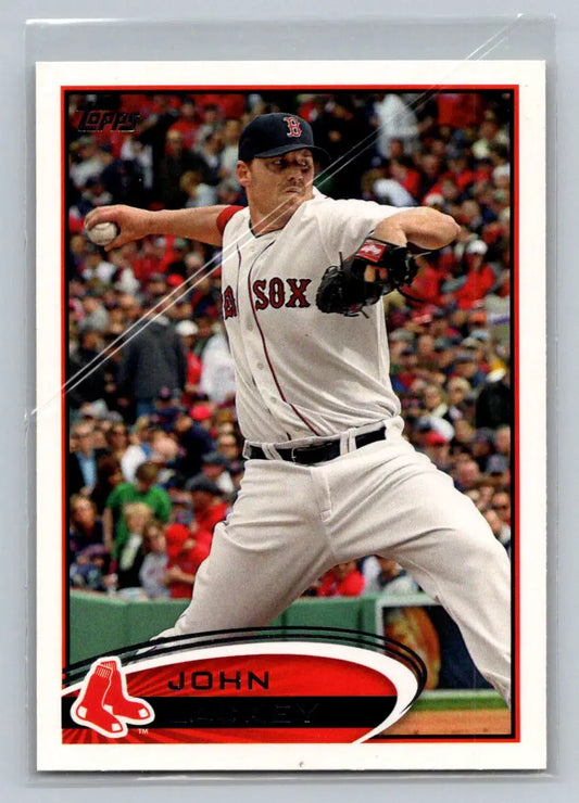 Baseball card of john lackey Boston Red Sox 328a john lackey 2012 Topps #328a