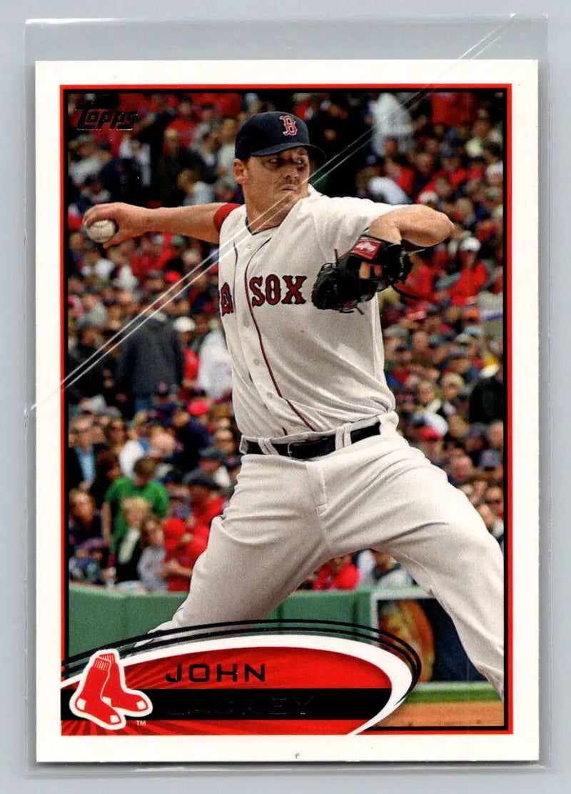 Baseball card of john lackey Boston Red Sox 328a john lackey 2012 Topps #328a