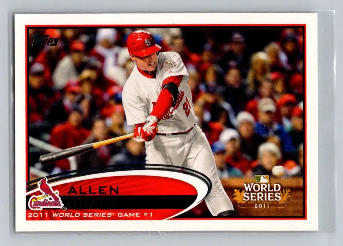 Baseball card featuring Allen Craig of the St. Louis Cardinals from 2012 Topps