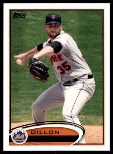 2012 Topps Dillon Gee baseball card featuring pitcher with original gloss NM-MT Mets ID 71958