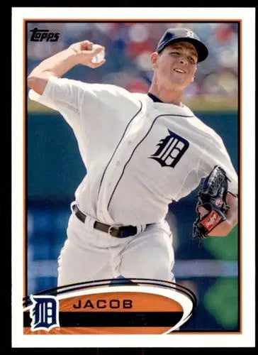 Original gloss baseball card of Jacob Turner NM-MT pitcher from 2012 Topps #358