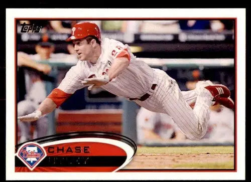 Chase Utley baseball card with original gloss from 2012 Topps #361 Phillies