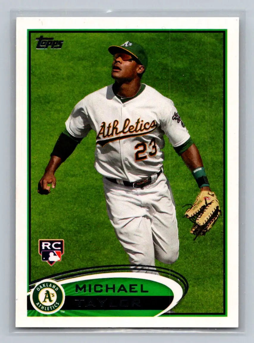 Baseball card of 36b Michael Taylor from the 2012 Topps Oakland Athletics Rookie series