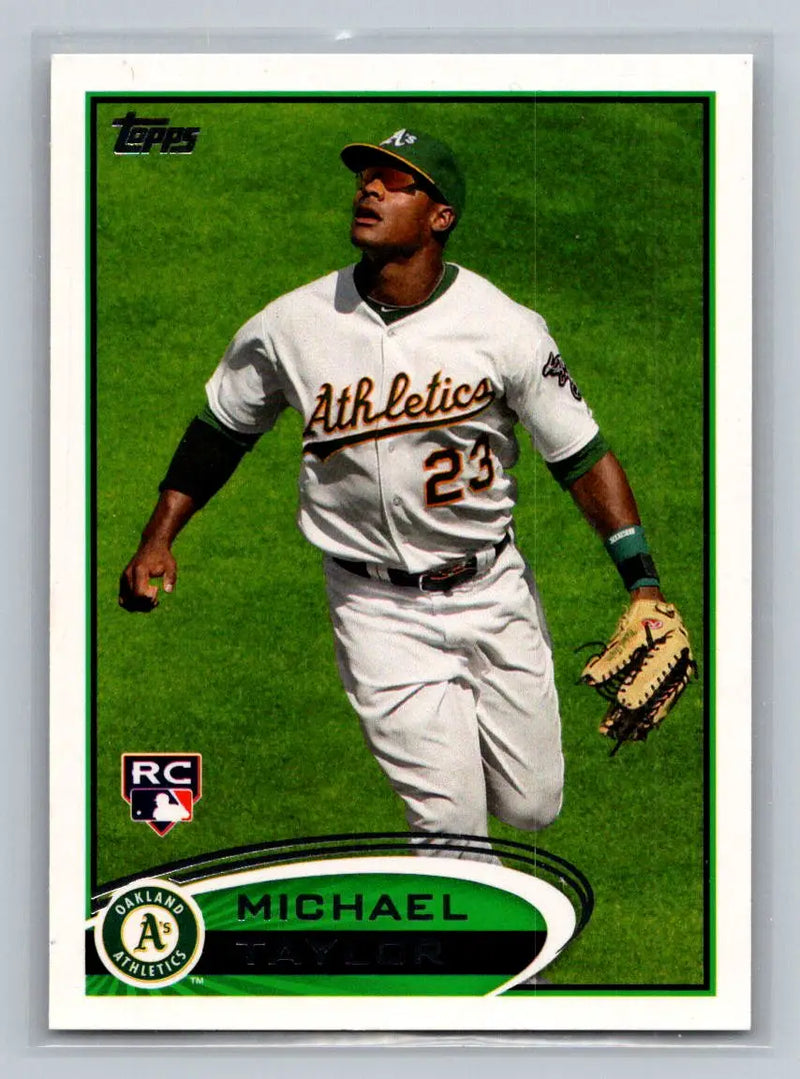 Baseball card of 36b Michael Taylor from the 2012 Topps Oakland Athletics Rookie series