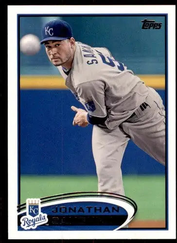 Original gloss baseball card of Jonathan Sanchez NM-MT from 2012 Topps #404 Royals