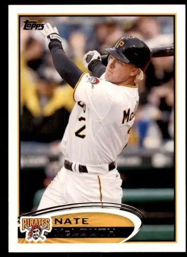 2009 Topps Nate McLouth baseball card in Pirates uniform with original gloss NM-MT