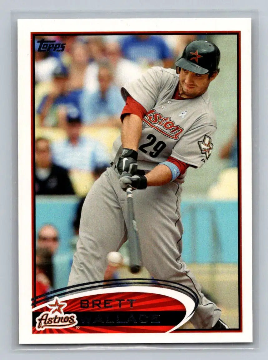 Baseball card of Brett Wallace from 2012 Topps #43a featuring the Houston Astros