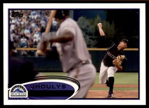 Baseball card of Jhoulys Chacin with original gloss NM-MT Rockies 2012 Topps #45