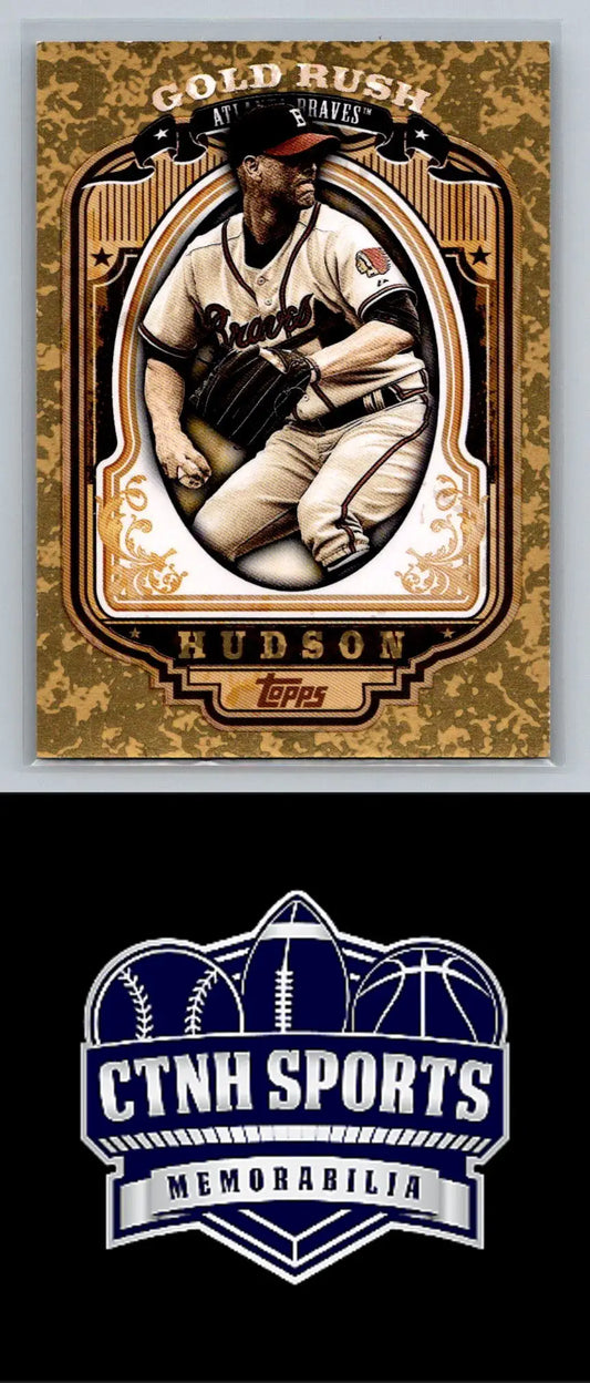 2012 Topps #45 Tim Hudson Gold Rush Wrapper Redemption Baseball Card Atlanta Braves