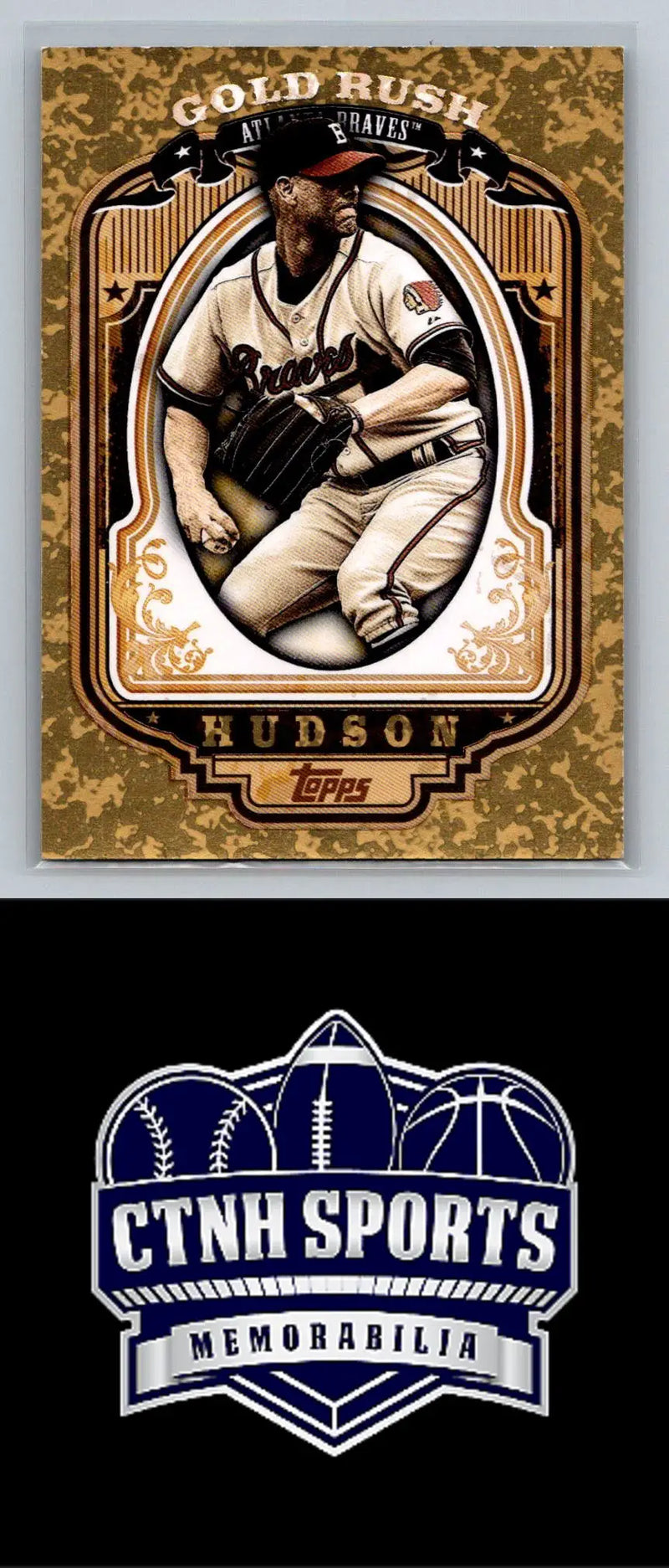 2012 Topps #45 Tim Hudson Gold Rush Wrapper Redemption Baseball Card Atlanta Braves